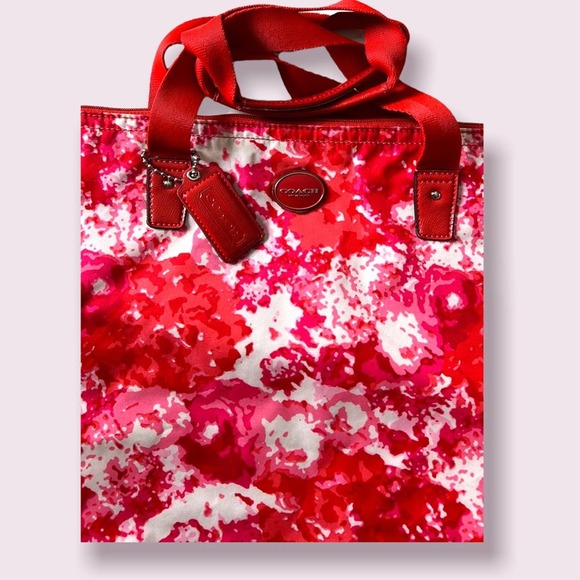 Coach F31441 Nylon Get Away Floral Print Large Packable Tote Shoulder Bag - Picture 9 of 9